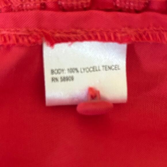 Y2K Cremieux Women Top Red Lyocell Camisole Satiny Layer Coquette Festival Retro - Picture 7 of 10